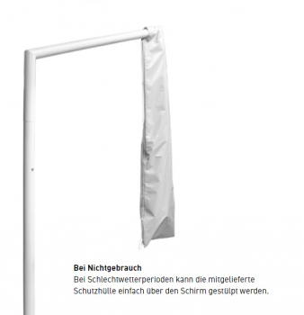 May Ampelschirm RIALTO RG - Grundmodell - TexPoly mit Volant - Gastrogeeignet